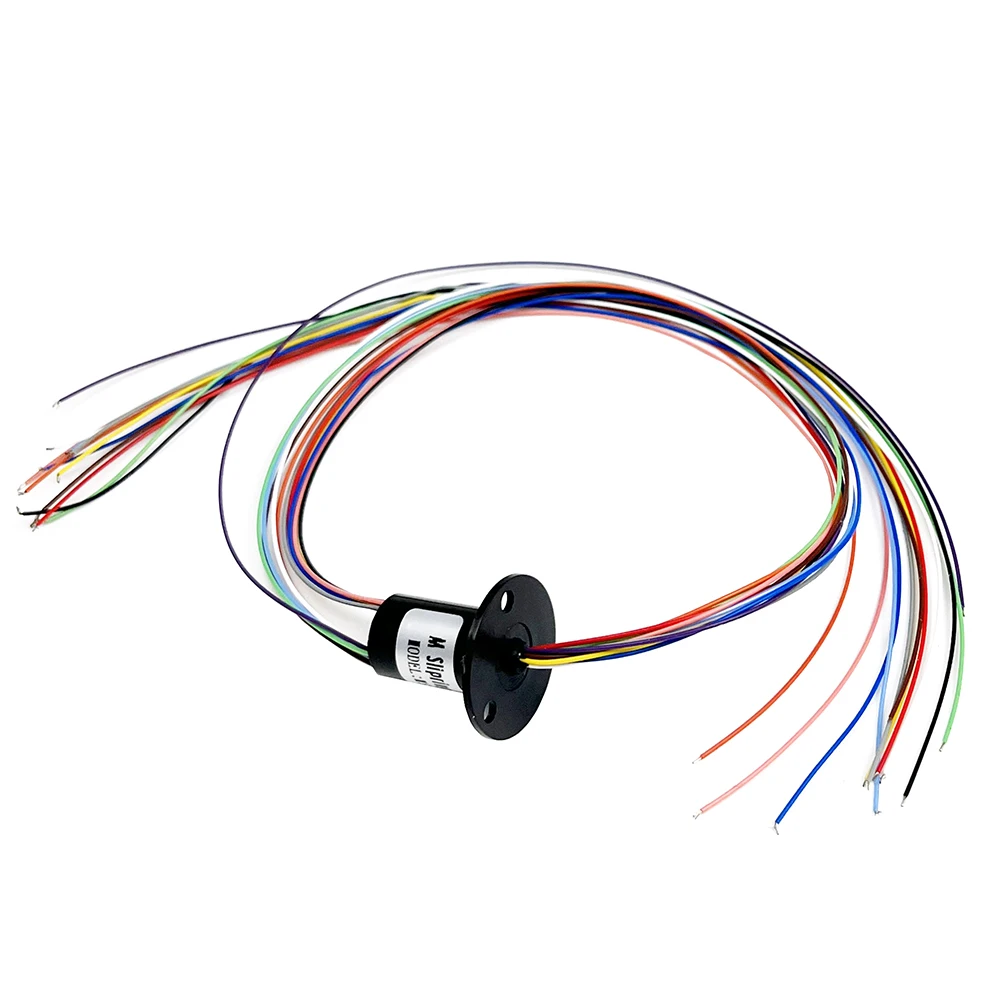 Micro Slip Ring A/C/U-Type 12.5mm 12 Channels Wires 2A Rotate Signal Transmission for PTZ Hand Gimbal Monitor Robot DIY RC Model