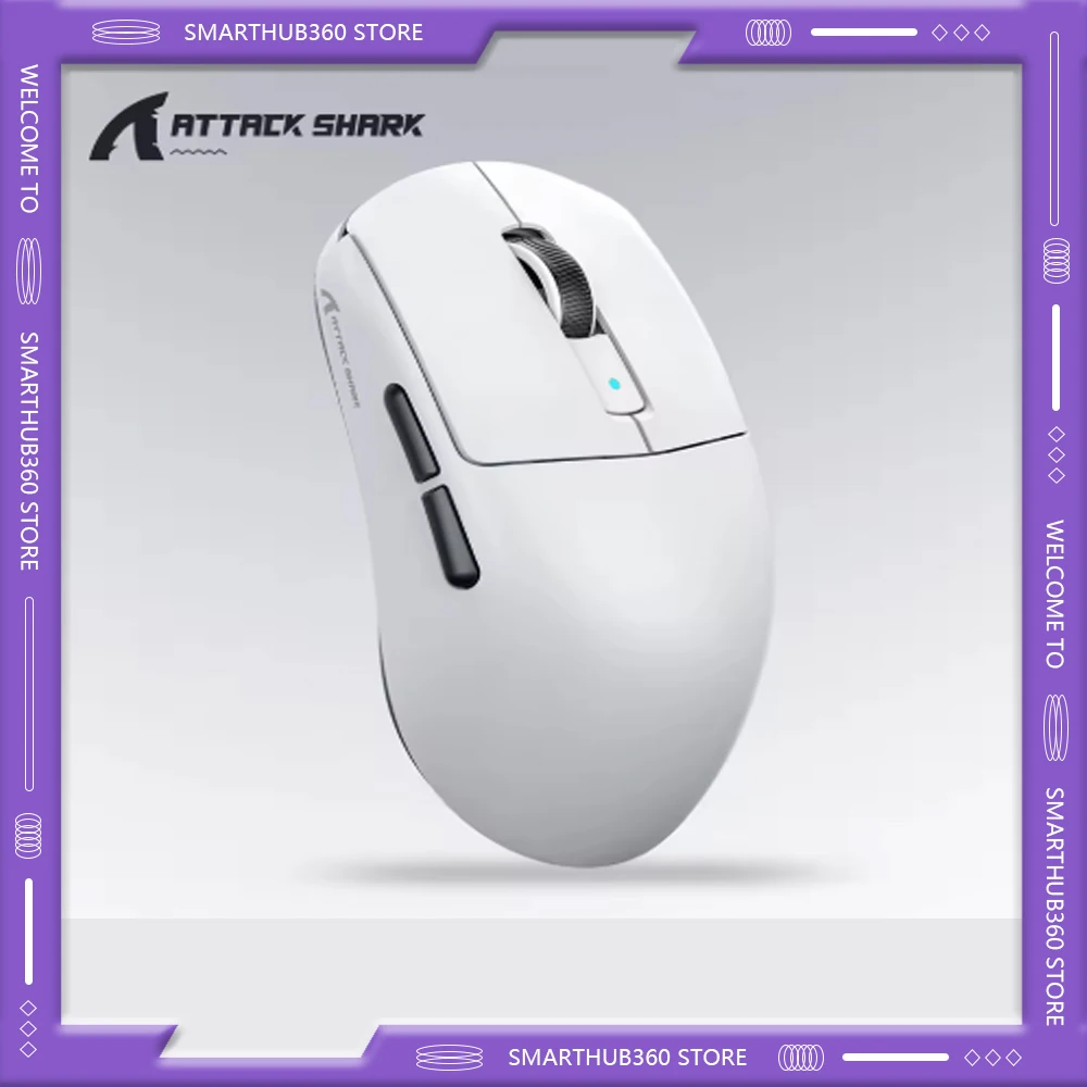 

ATTACK SHARK R6 PAW3950MAX Wireless Gaming Mouse, 8Khz Polling, Ultralight 39g, Nordic 52840 MCU, Omron Optical Microswitches