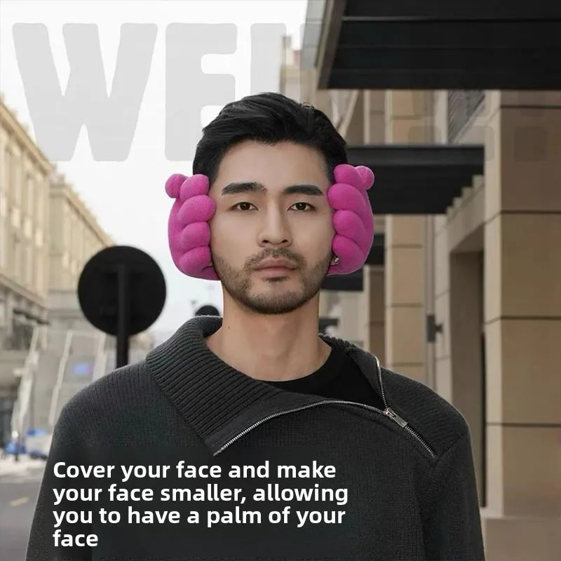

Winter Hand Shaped Earmuffs Trendy Appearance Makes Face Smaller Funny Keep Warm Couple Casual Cold Resistant Thickened Ear Pack