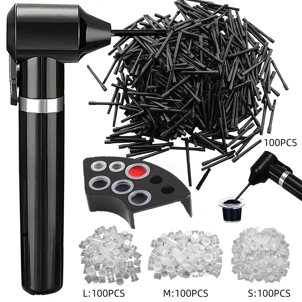 402pcs Tattoo Ink Mixer Set Pigment Mixing Machine Kit with 300pcs Ink Cups 100pcs Mixing Sticks for Colored Ink Tattoo Supplies
