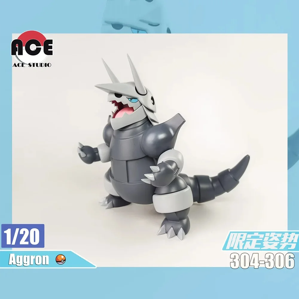 Pokemon Anime Figure Mega Aggron Evolution Group 304 Aron 305 Lairon 306 Aggron Action Figures Figurine Kawaii Desk Decor Toy