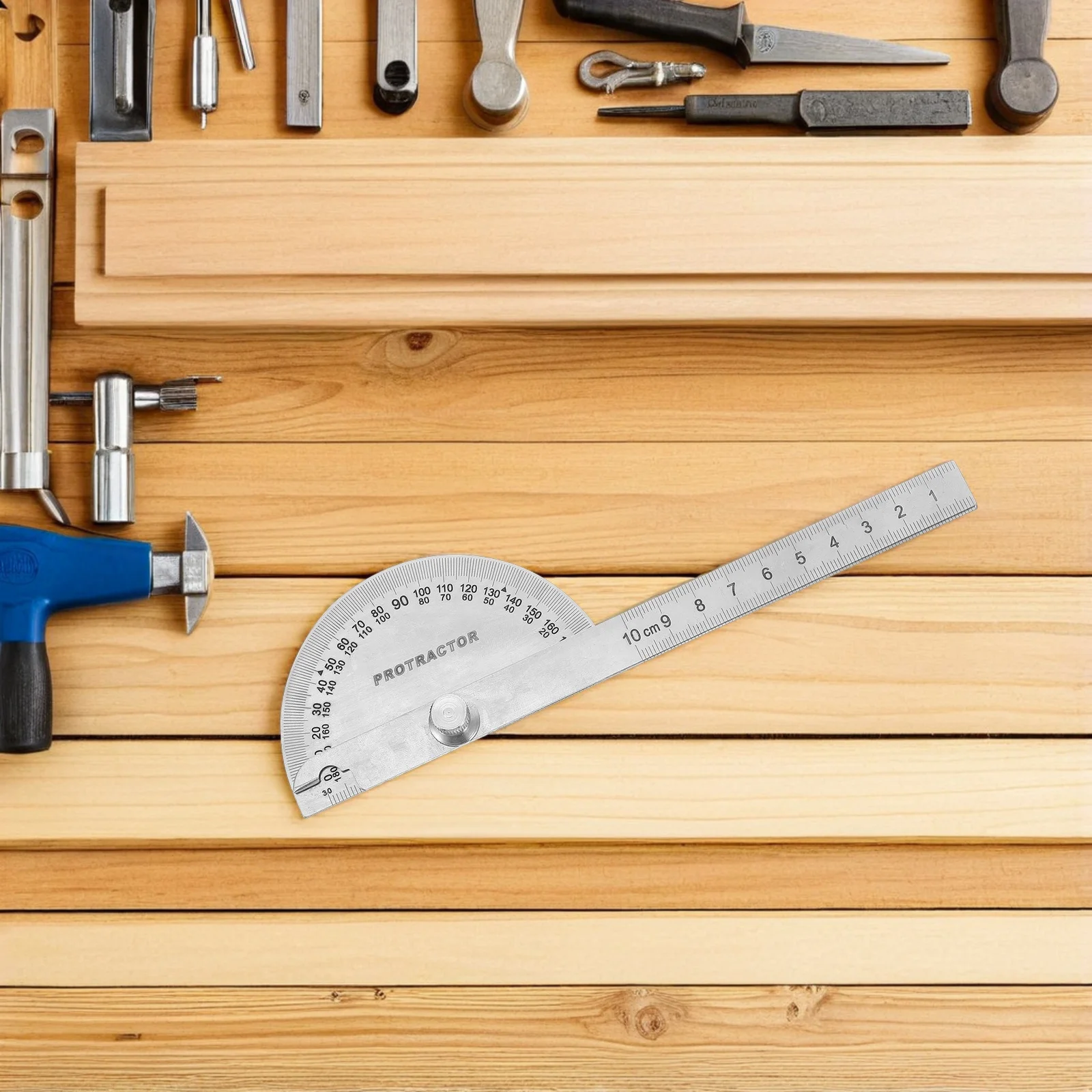 

Multifunctional Stainless Steel Angle Ruler 0-180 Degrees Carpentry Tool Accurate Measurements Portable Durable Construction