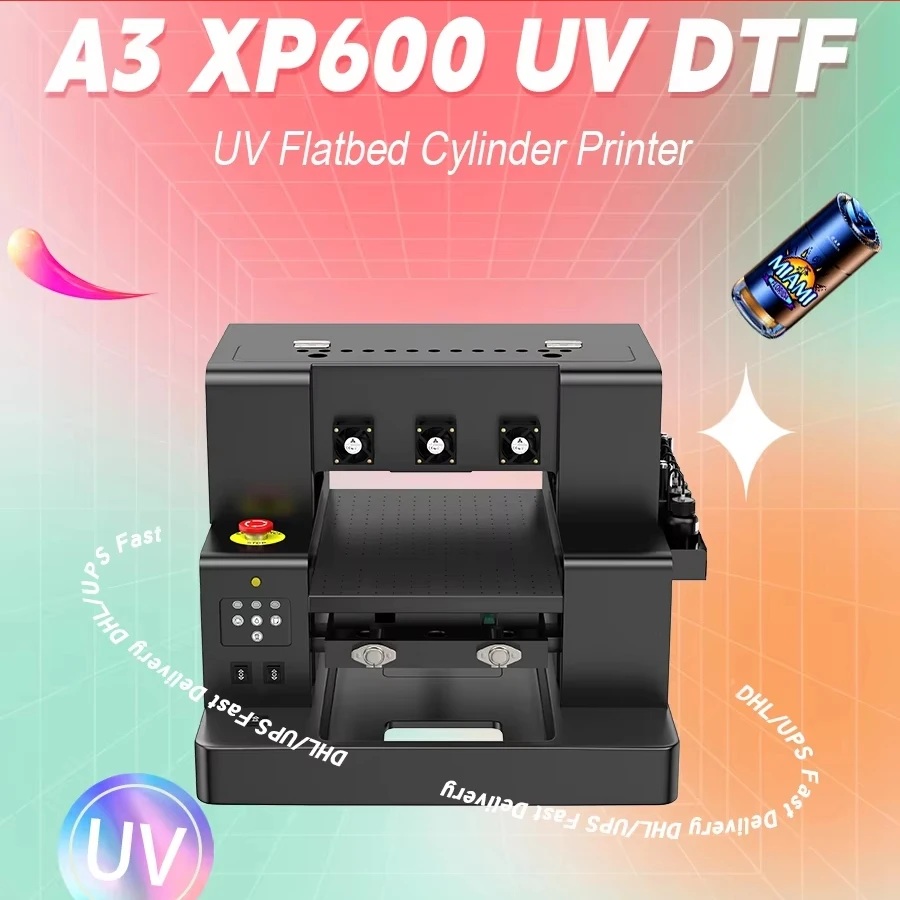 

A3 UV Printer For EPSON XP600 L805 Printer A3 UV Printing Machine for Hard Surfaces Phone Case UV Flatbed Inject Printer Machine