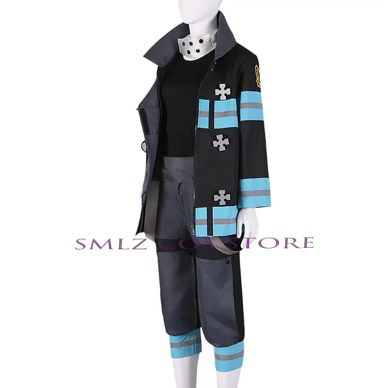

qq34Maki Oze Cosplay Anime Manga Fire Force Shinra Kusakabe Costume Uniform Set Halloween Party for Woman