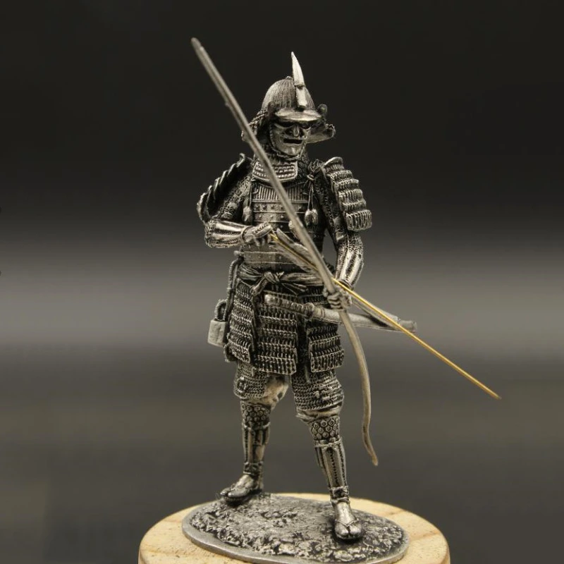 Japan Warring States Period Samurai Archer 1/24 Tin Metal Ancient Soldier Model Armor Warrior Home Office Decoration Gifts