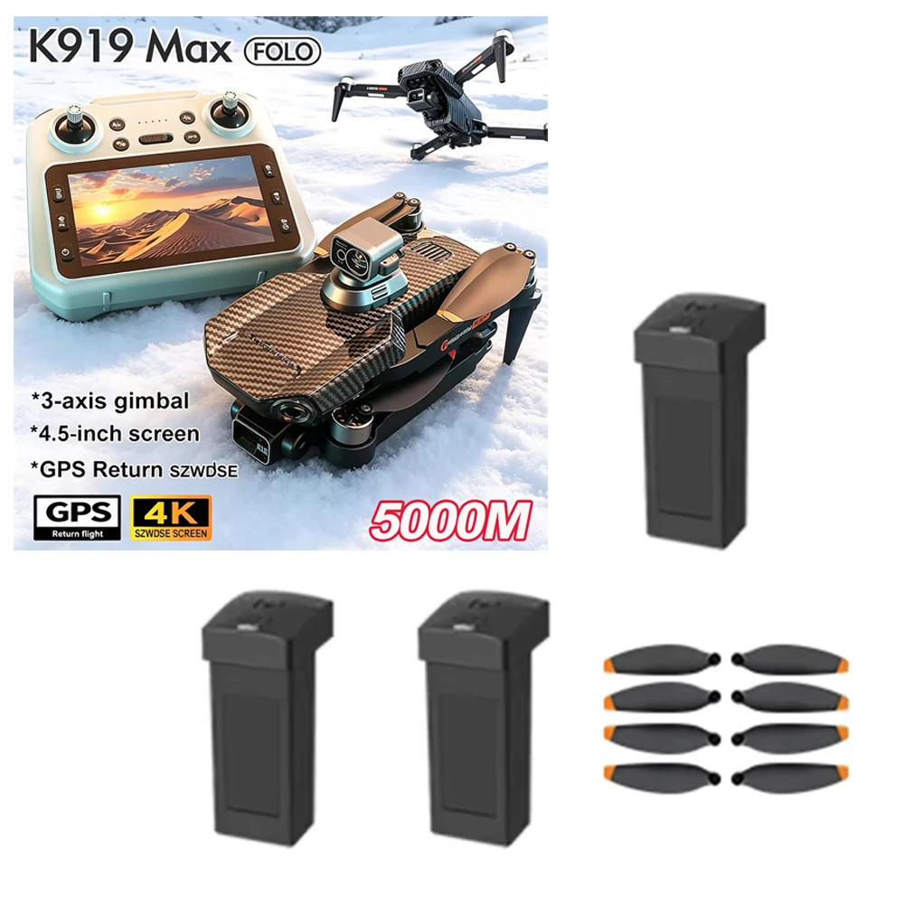 K919 MAX Brushless Drone Original Spare Part K919MAX Battery 7.4v 4500mAh / Propeller Wing Rotor Blade Part Accessory