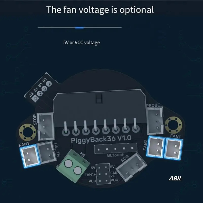 

PIGGYBACK36 V1.0 Silent 3D Printer Control Board Terminal Interface For Enhanced Connectivity DIY Reliable Motherboard