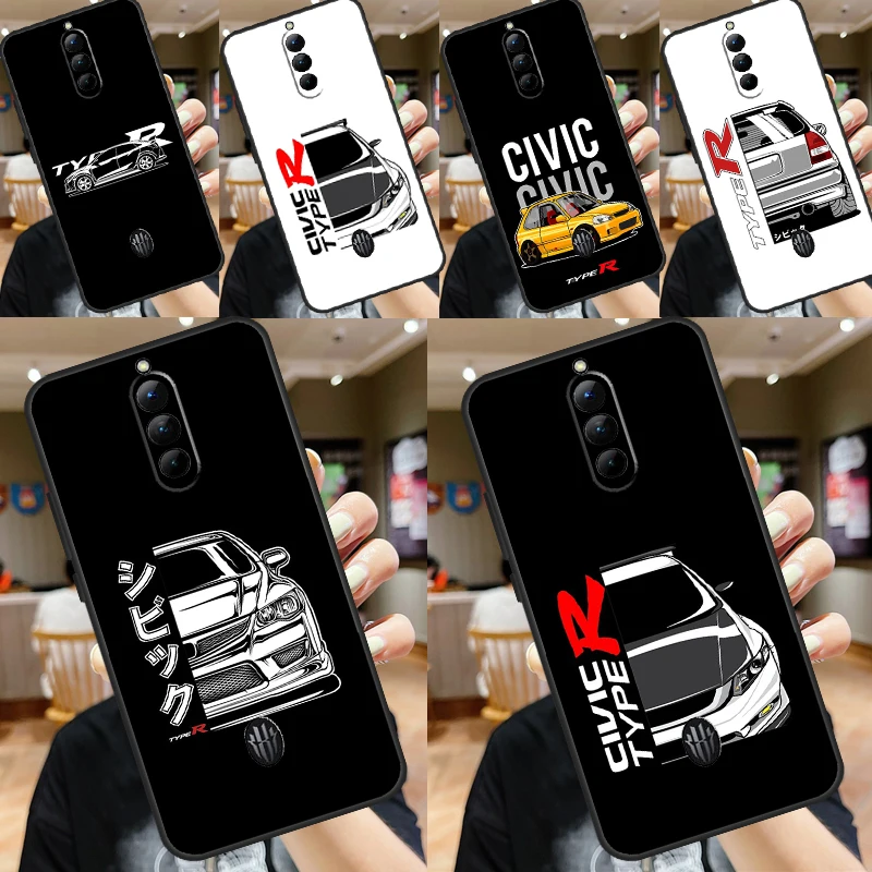 JDM Type R Civic Sport Car Phone Case For ZTE Nubia Red Magic 9 Pro Plus 8 8S Pro 5S 5G 6R 6 7 6S 7S Pro Bumper Cover