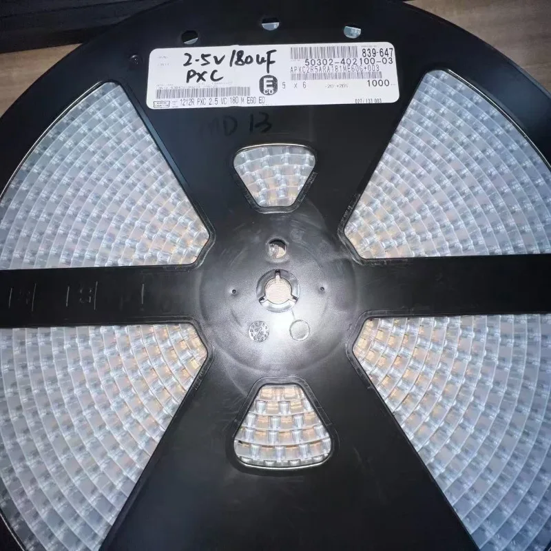 20 Stück/100 Stück Nippon Chemi-Con 2,5 V 180 uF PXC-Serie 5 x 5,7 mm 180 uF/2,5 V SMD-Chip-Typ-Festkondensator mit niedrigem ESR
