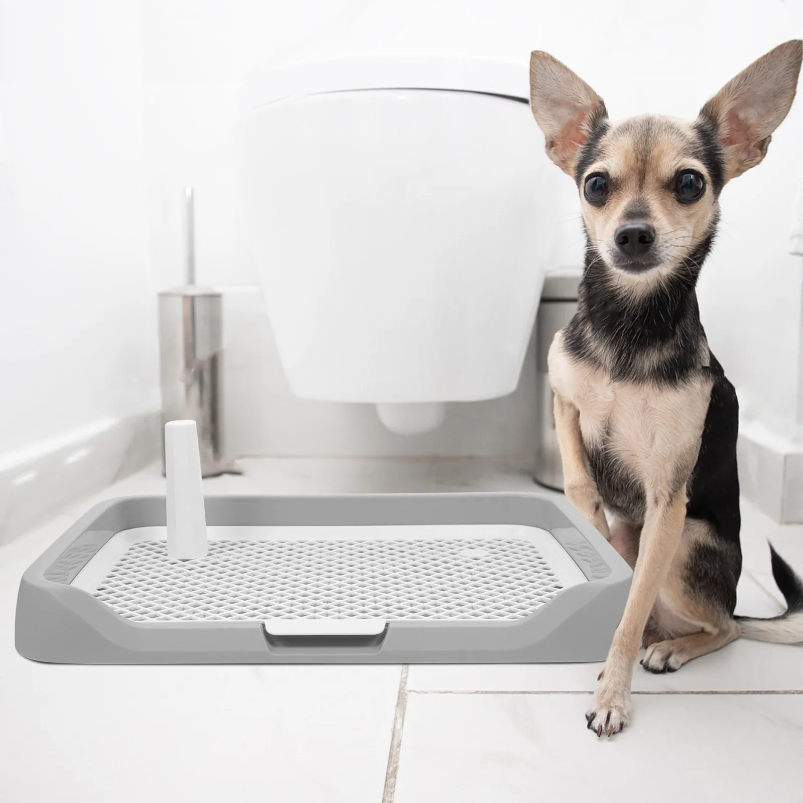 Versatile ABS Dog Toilet Indoor Potty Tray for Small Large Dogs Mesh Design Easy Clean Detachable Litter Box Dog Potty Training