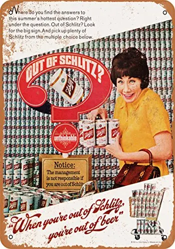 Metal Sign - 1968 Schlitz Beer - Vintage Look