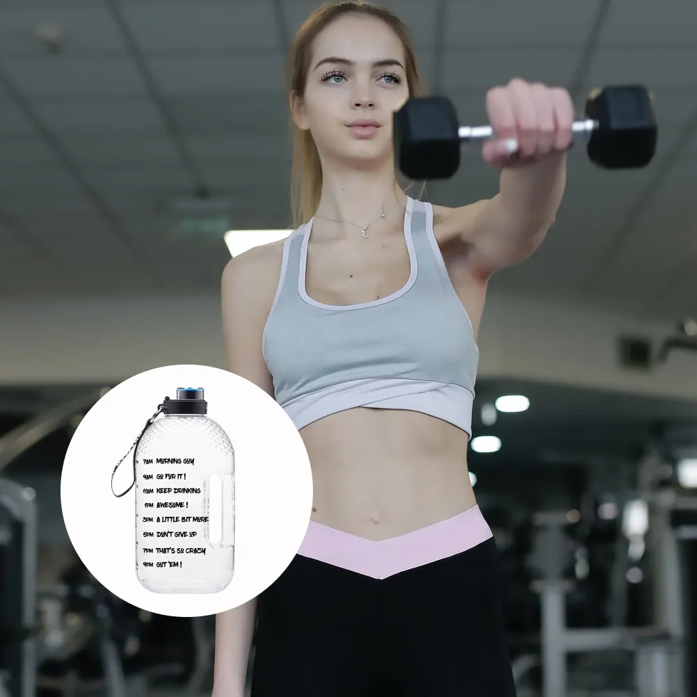 

Прозрачная бутылка для воды объемом 3,7 л с надписями, стильная, большой емкости, легко моется, портативная, для дома