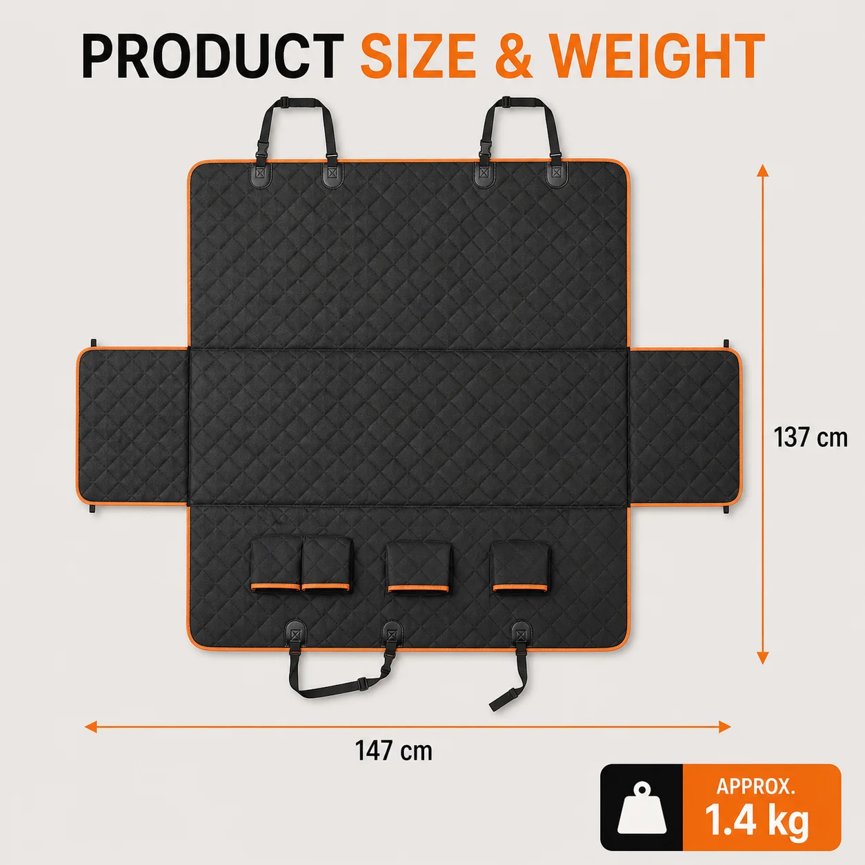 Waterproof Dog Car Seat Cover Heavy Duty 600D Oxford Pet Hammock for Back Seat Trucks SUVs Premium Quality 2026 view 3
