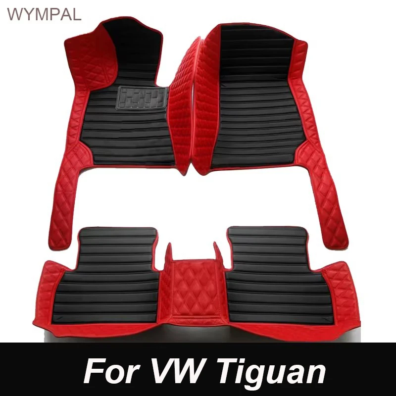  Car Floor Mats For Volkswagen VW Tiguan 2017 2018 2019 2020 2021 2022 Car Trunk Mat Auto Foot Pads interior accessories