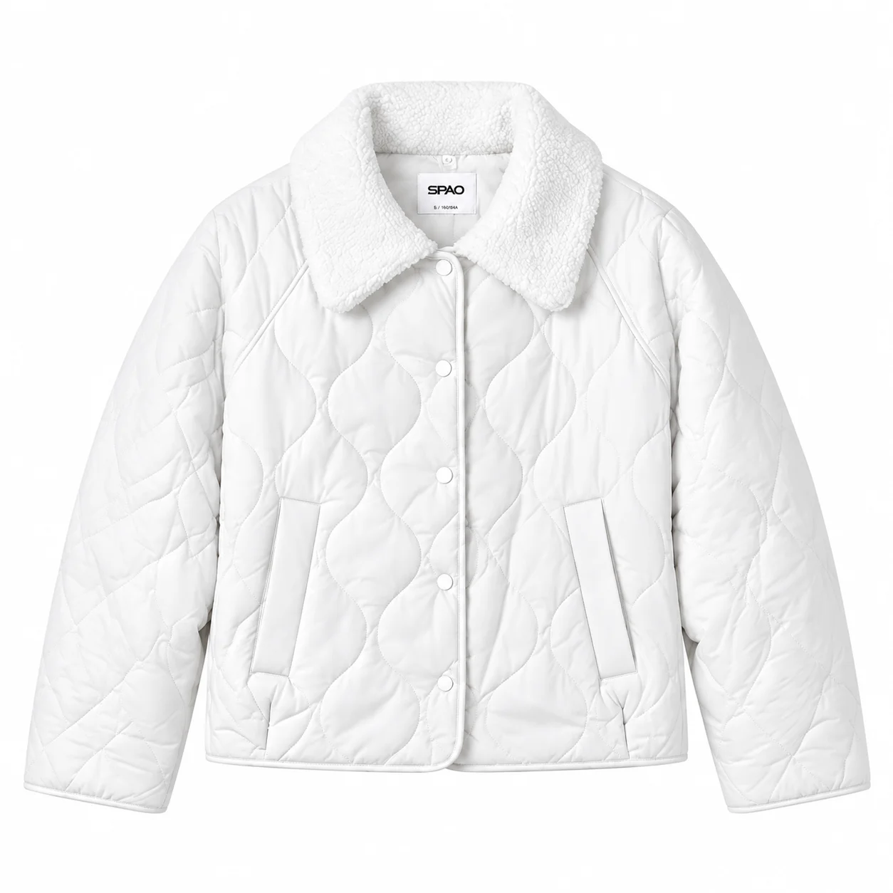 :Custom patterned Women's Collared Cotton-padded Jacket