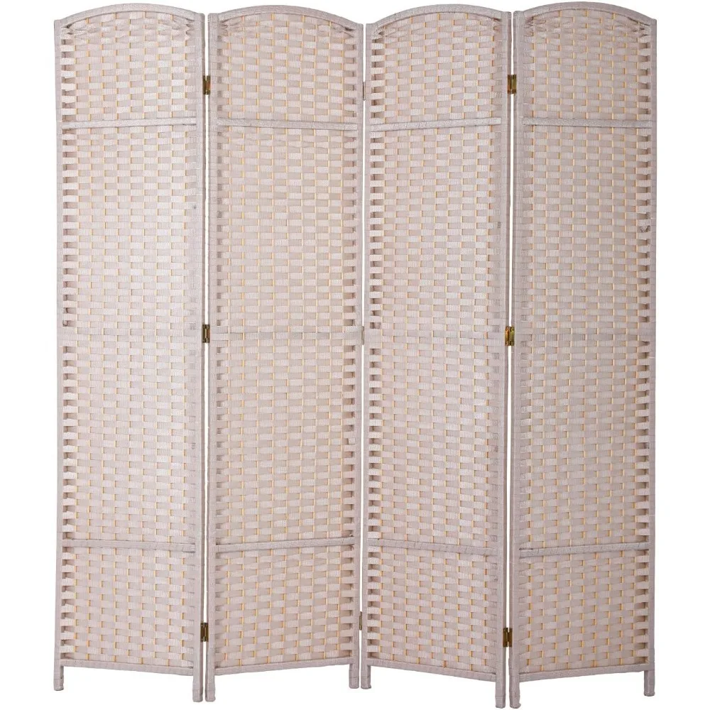 

4 Panel Room Divider Freestanding, Beige, Screens & Room Dividers
