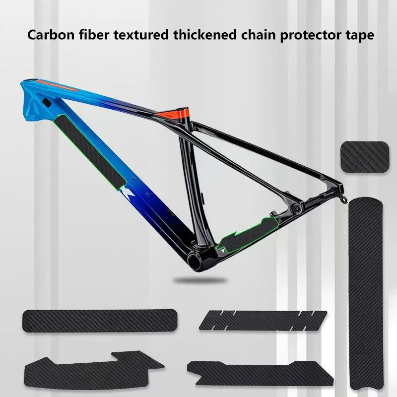 

High-quality Carbon Fiber Texture Pattern Modification Protective Stickers for Bicycles Chain Frame Protection Scratch Shielding