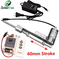 New Reciprocating Telescopic Motor Linear Actuator Adjustable Speed Stroke 60mm Lower Noise High Power Engine Remote Control