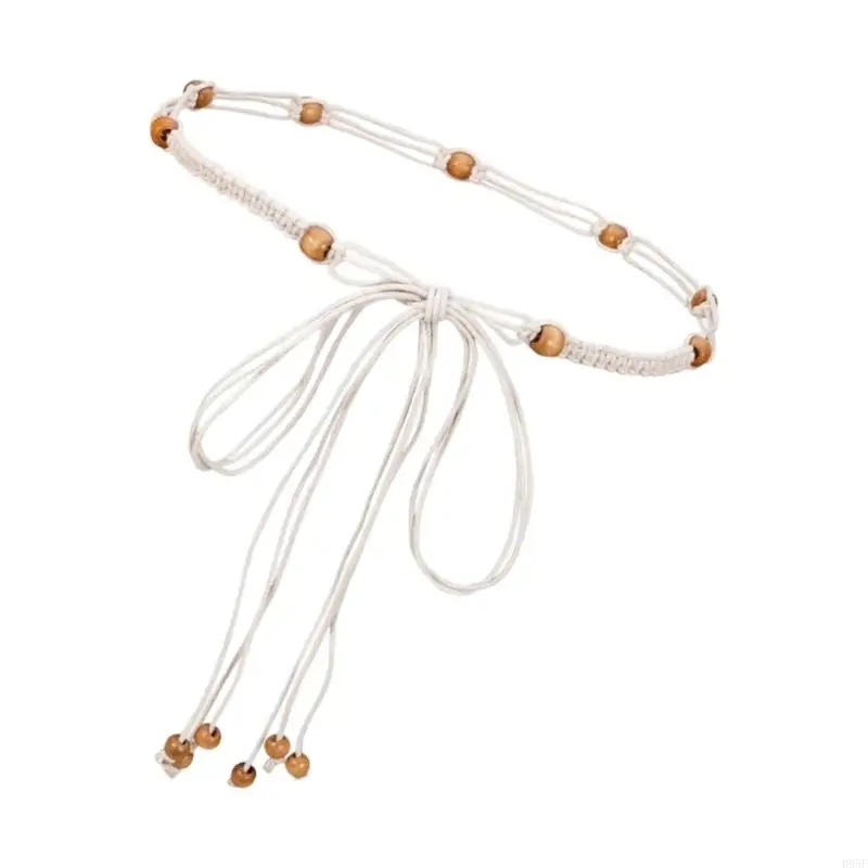 

B95F Handmade Bohemian Waist Jewelry Adjustable Nylon Belt Unisex Body Chain Accessory For Casual Party Wear