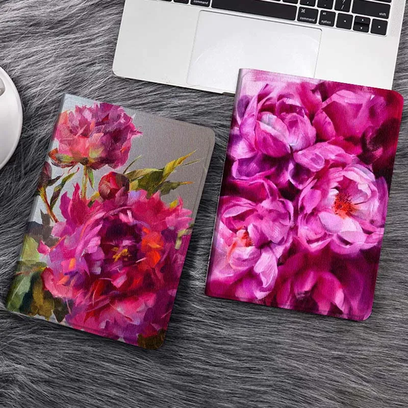 

Pink Peony Flower Art Gift Tablet Case For Samsung Galaxy Tab S7 S8 S9 S10 FE Lite