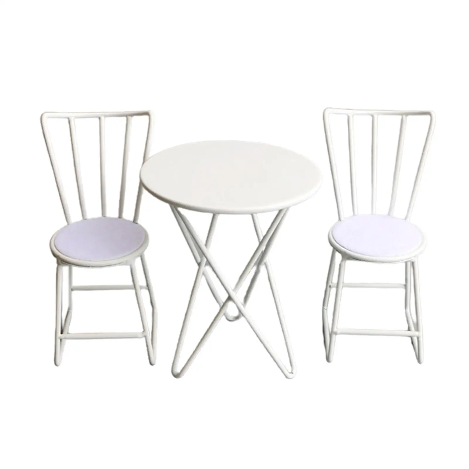 

1:6 Doll House Outdoor Table Chair Set Miniature Garden Furniture Decor