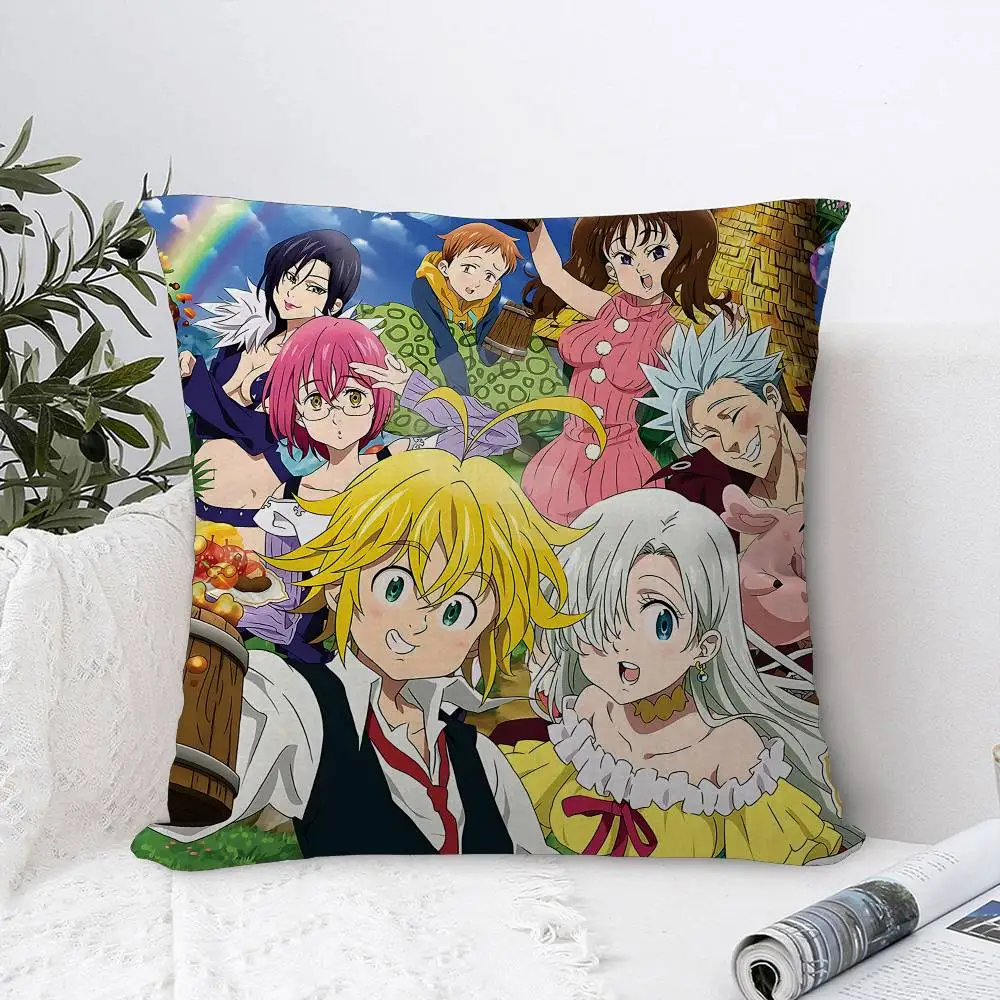 حار أنيمي الخطايا السبع المميتة وسادة غطاء لغرفة النوم وغرفة المعيشة أريكة غطاء الوسادة الزخرفية #6