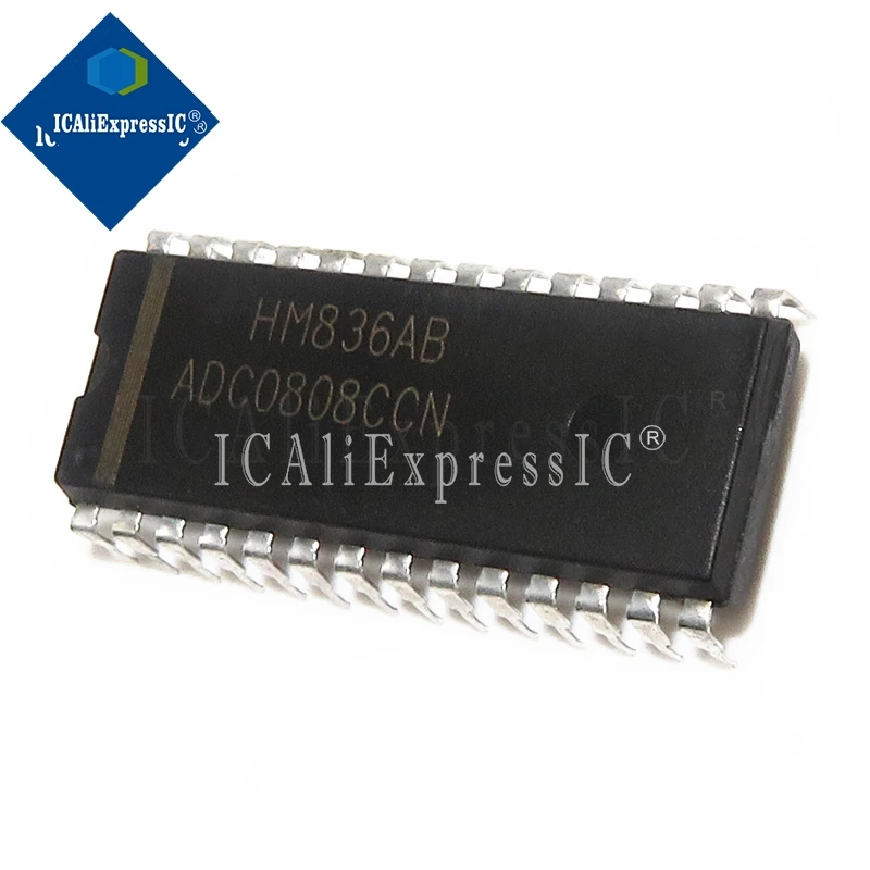 10pcs/lot ADC0808CCN ADC0808 DIP-28 In Stock