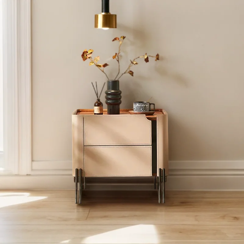 

Furniture Home Wood Multifunctional Bedside Table Nordic Cabinet Mid-century Wooden Storage Stuff Room Comoda Dormitorio Unique