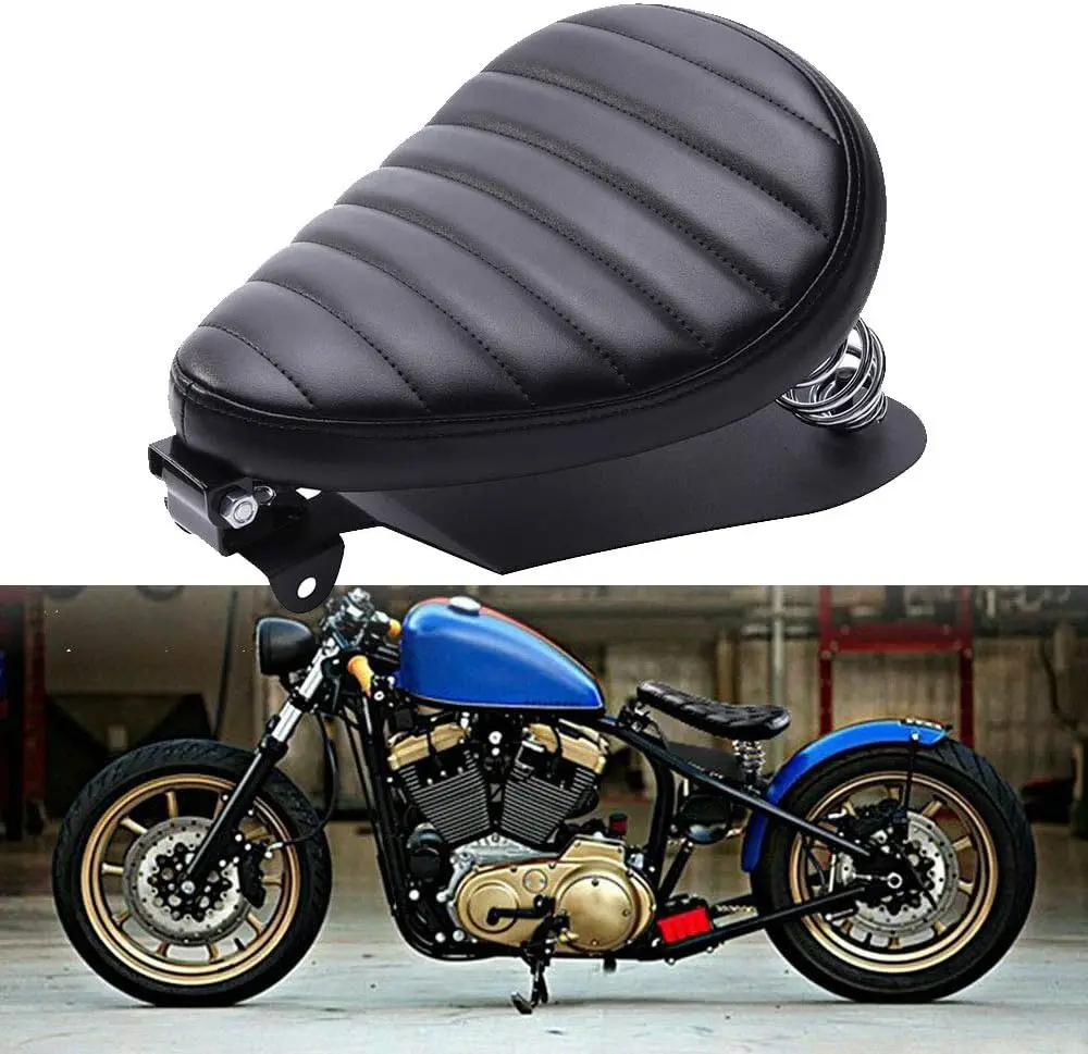 

Black Motorcycle Solo Seat Spring With Base For Harley Heritage Softail Springer (Black#2)