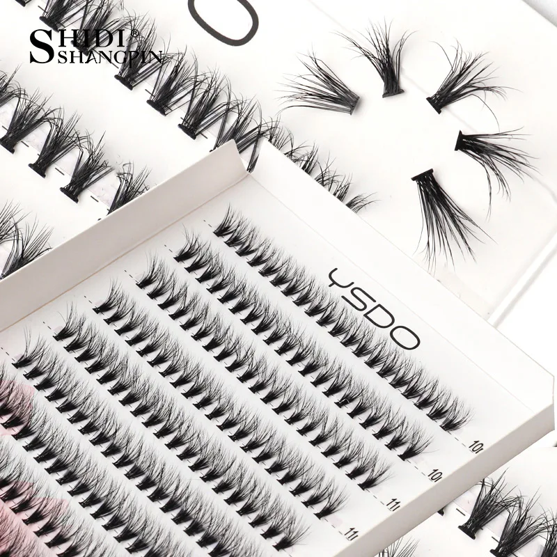 New 200 Bundles Eyelash Extension 10 Rows 3D Mink Russian Volume Lashes 30D Cluster Eyelashes Individual Cilia Makeup Tool