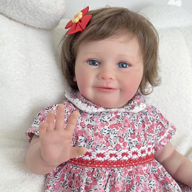 60cm Reborn Dolls Zoe Soft Siliconen Reborn Handmade with Genesis Paint Visible Veins Multiple Layers Art Doll for Kids Gifts
