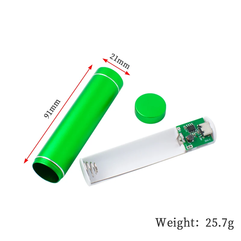 1PCS Metal Power Bank DIY Kit Storage Case Box Free welding Suit 1X 18650 Battery 5V 1A USB External Charger smart phone