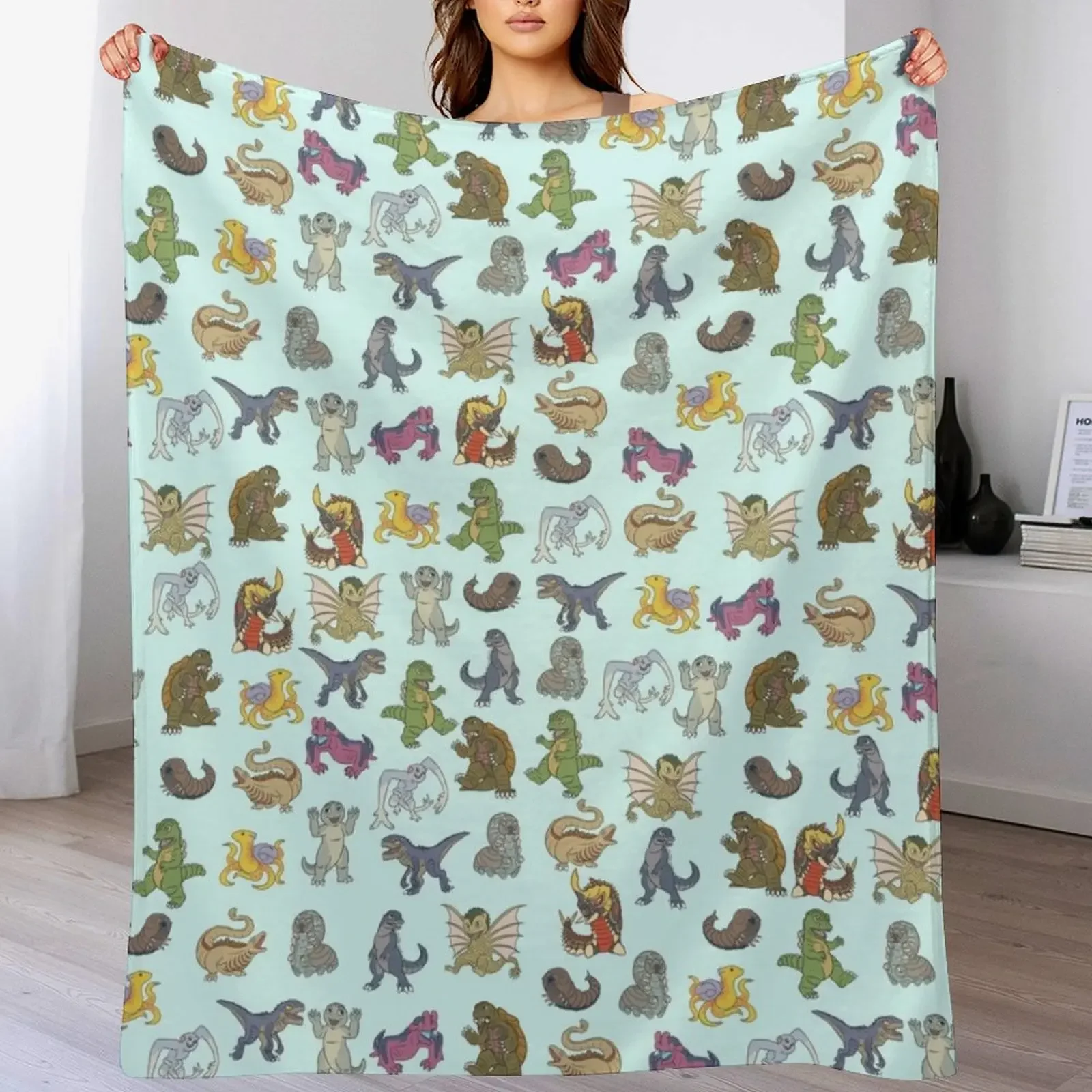 

Kaiju Babies Throw Blanket Sofa Throw Comforter Retros Fashion Sofas Blankets