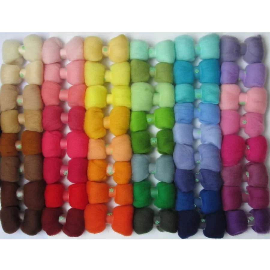 

Pure Wool Chunky Yarn Wool Roving Yarn Fiber Roving Wool Top for Needle Felting Wet Felting DIY Hand Spinning Felting Craft