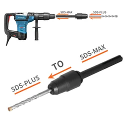 1Pc SDS Max to SDS Plus Adapter For Rotary Hammer Drill Converter 220mm Tools Accessory Impact Drill Socket Adapter