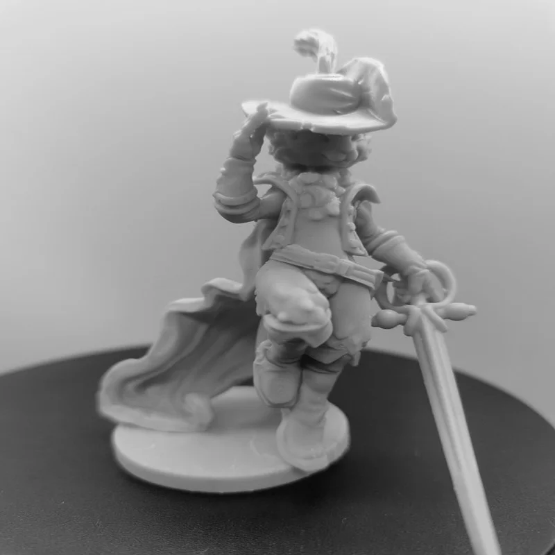 Figura in resina in scala 1/24 Il gatto gentiluomo assembla il kit modello giocattolo statua 3D smontato e non verniciato