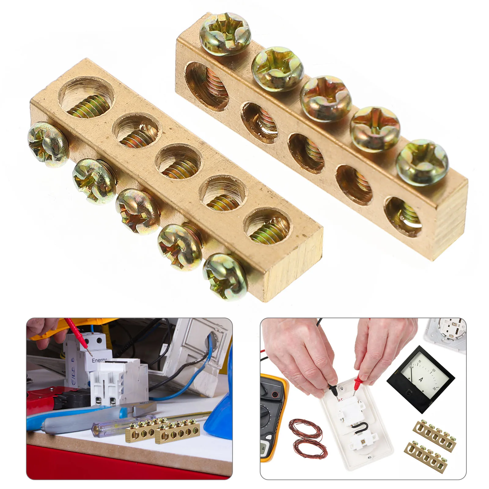 

Copper Wiring Terminals High Strength Hardness Wear Resistance Chemical Corrosion Electrical Grounding Bars Neutral