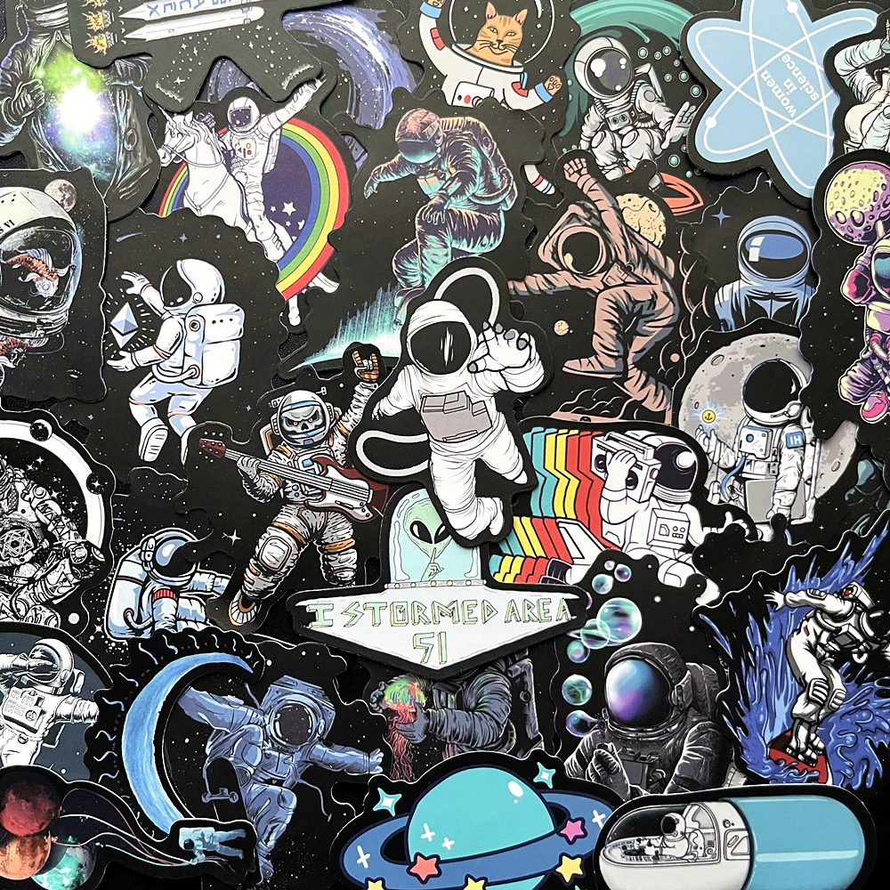 

10/50 шт космический астронавт граффити наклейки мультфильм DIY скейтборд холодильник мотоцикл ноутбук чемодан ПВХ детская подарочная игрушка