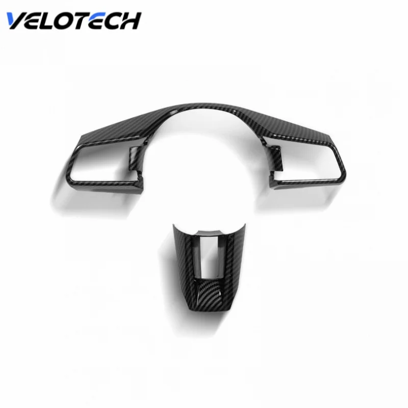 

Car Carbon Fiber Steering Wheel Cover Frame Trim For Porsche Macan Cayenne Panamera 718 Taycan Interior Modification Decoration
