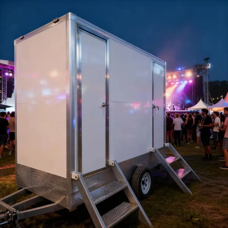 Custom High End Portable Restroom Trailer with Shower and Toilet, Prefabricated Mobile Bathroom Unit for Outdoor Events
