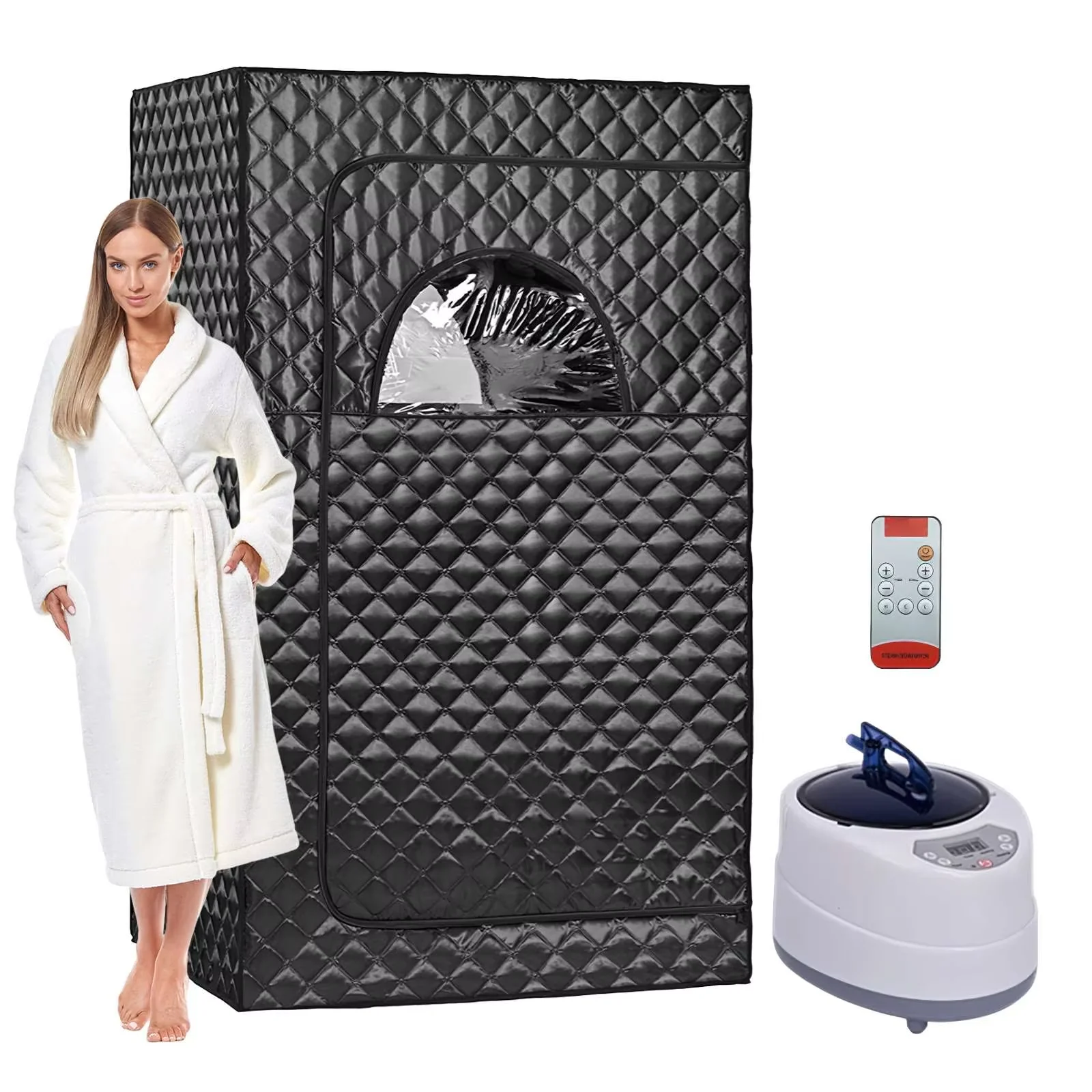 

9-Speed Adjustment Portable Steam Sauna Full Body Personal Home Spa Foldable Saunas Tent with 2L & 1000W Steam Generator
