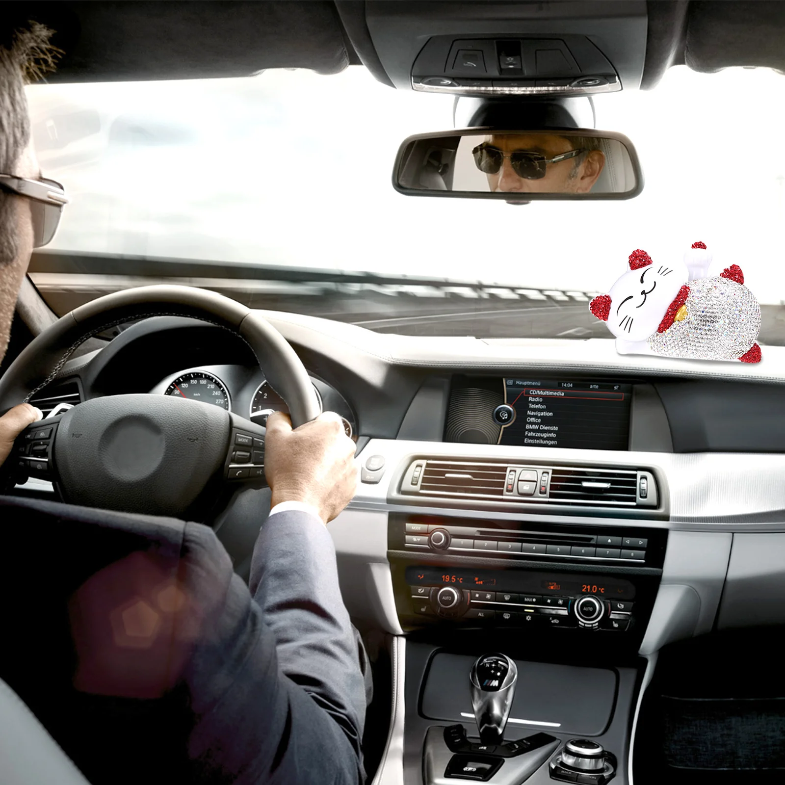 

Eco Friendly Solar Cat Ornament for Car Stylish Dashboard Decor Auto Accessory Home Bedroom Living Room Decoration