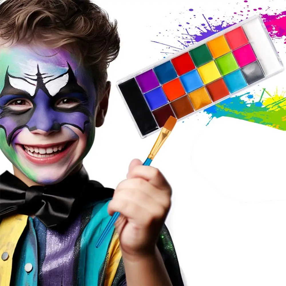 

Body Oil Paints Multicolour Body Face Painting Kit Makeup Colorful Body Art Painting Tattoo Clown Face Painting Palette Cosplay