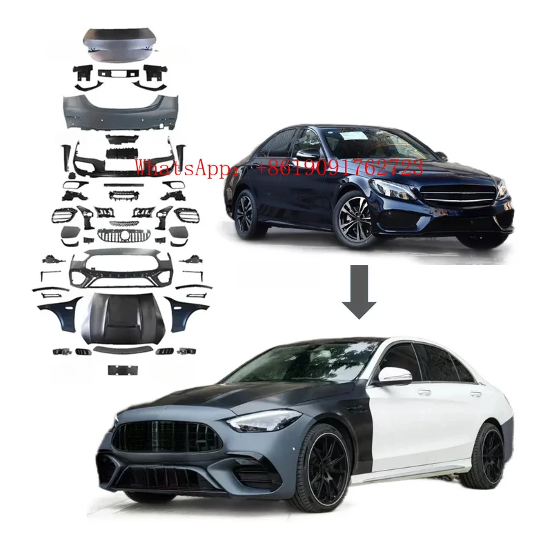 Factory Hot Selling Hot Sale for Facelift W205 C205 2013-2021 Upgrade to 2025  New Bodykit W206 C63 Car Bumper Gri