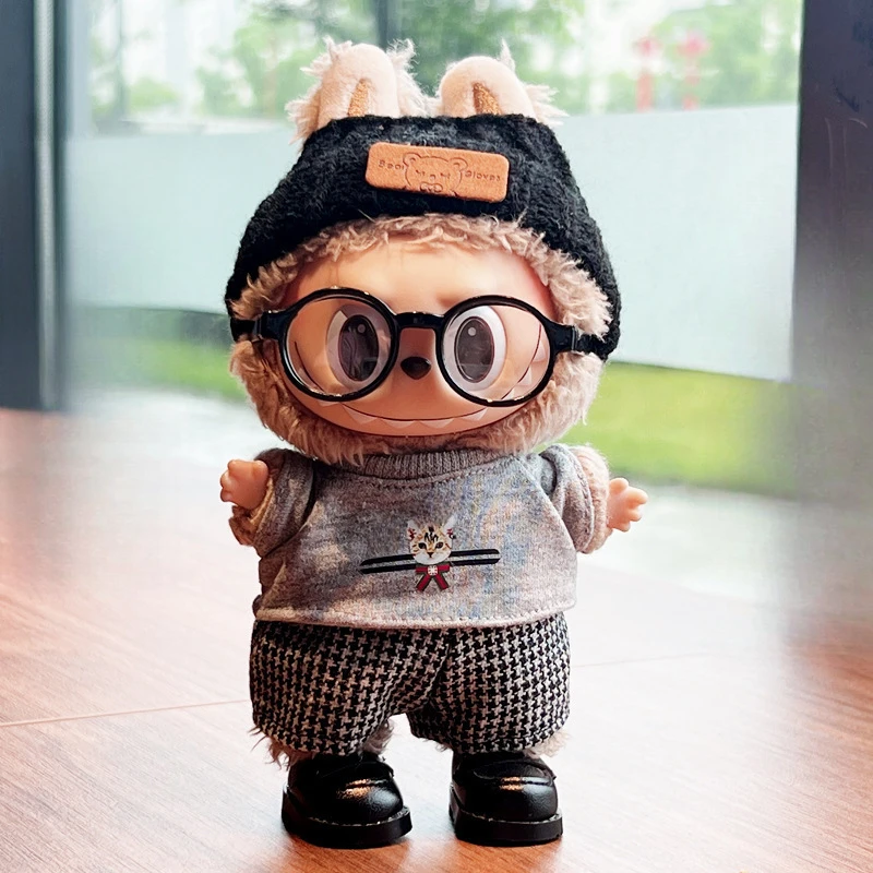

For 17cm Labubu Doll Clothes Outfit Accessories Trendy Fashion Doll Clothing for V1 V2 Labubu Dolls DIY Gift