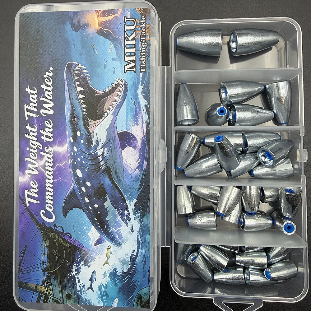 35 Stück pro Box mit verschiedenen Angelgewichtssets, Stahl-Angelzubehör, Süßwasser- und Salzwasser-Bass-Zubehör – Detail 4