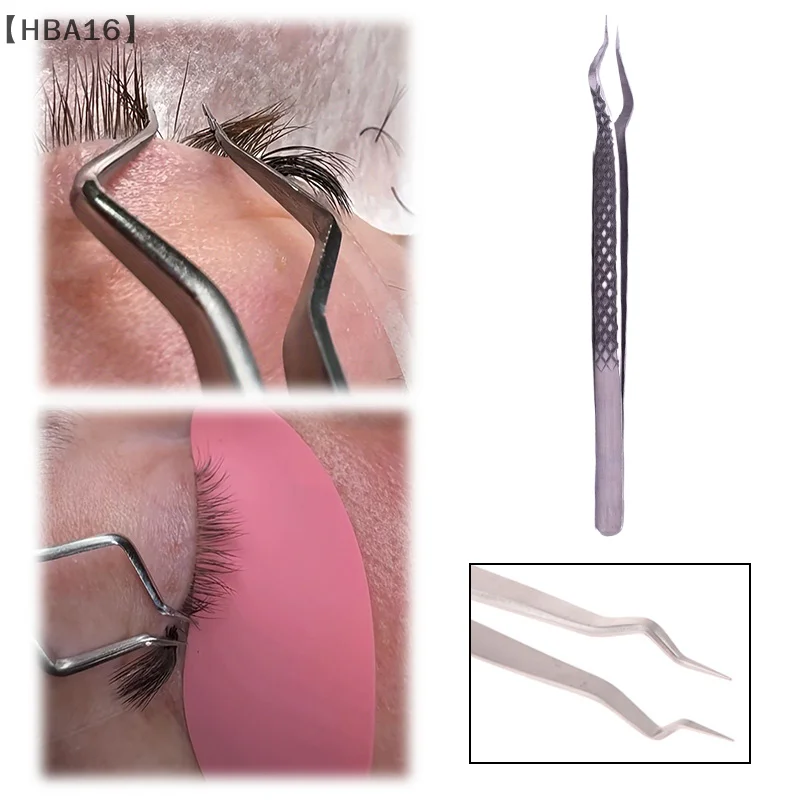 〔HBA16〕Precyzyjne pęsety do przedłużania rzęs z izolacją, strategiczny kąt otwierania, separator do przedłużania rzęs, narzędzia do makijażu