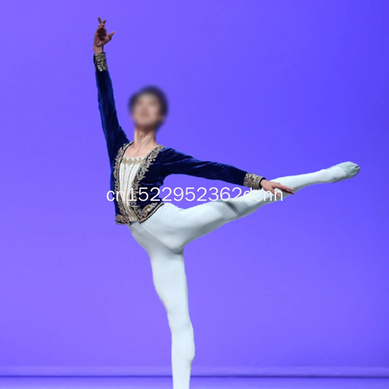 2026 New Men's Ballet Performance Dance Costume Single Top Customization Professional Stage Performance Costumes in 4 Colors