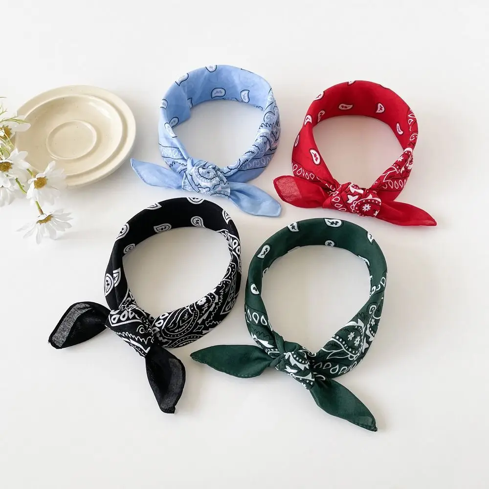 

Headband Small Square Scarf Triangle Scarf Scarf Hair Band Cashew Nut Print Scarves Neckerchief Cotton and Linen