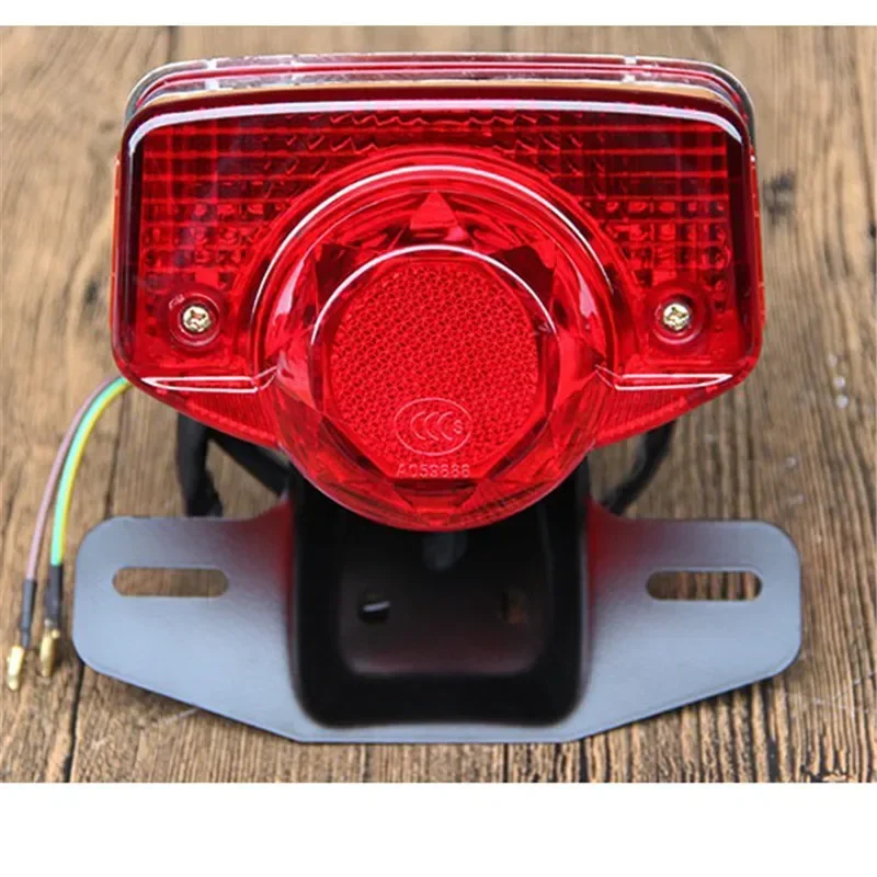 Moto Brake Light With Bracket Red Motorbike Stop Light For Honda JH70 Tail Light Motorcycle Brake Tail Light Tail Light Assembly